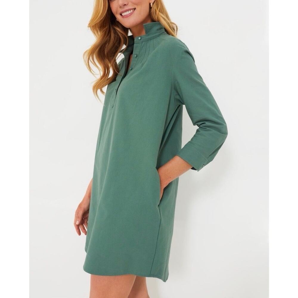 TUCKERNUCK POMANDER PLACE Green Polly Mini Tunic Dress 100% Cotton Size XXL